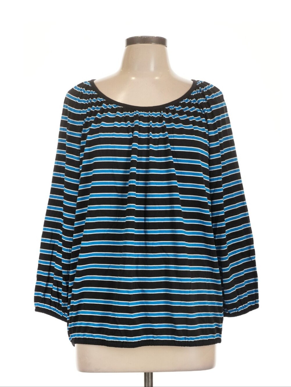 MICHAEL MICHAEL KORS Stripe Peasant Blouse - Size L